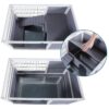 Wooden Rabbit Hutch Indoor Bunny House For Small Animals With Put Out Tray - Gray - Image 4