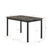 5 Piece Dinning Set With Faux Marble Top, Table & 4 Chairs - Black - Image 18