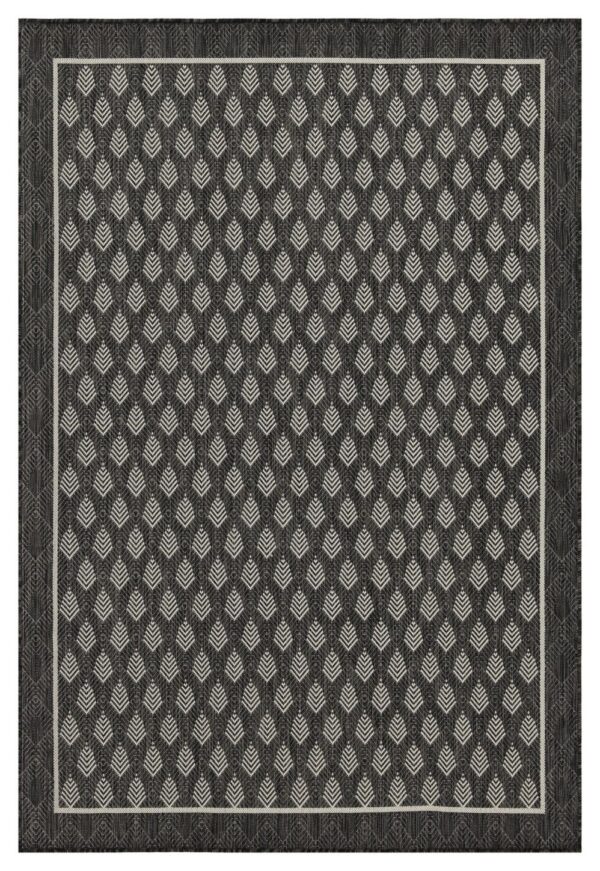 Sunshine - 5'3" X 7'3" Indoor, Outdoor Polypropylene Area Rug - Anthracite