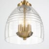 Ember - 3 Candle Lights Chain Pendant - Clear / Gold - Image 5