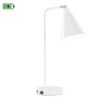 Pix - Contemporary Task Lamp Built In USB Port - Glossy White / Chrome - Image 2