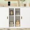 Full Size Murphy Bed With Shelves, Cabinets And USB Ports - White - Image 9