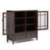 Connaught - Tall Storage Cabinet - Dark Chestnut Brown - Image 2