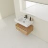 Wall Mounted Bathroom Vanity With Resin Sink And Soft Close Drawer In Imitative - Imitative Oak - Image 5