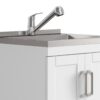 Kyle - Laundry Cabinet With Faucet And Stainless Steel Sink - White - Image 5