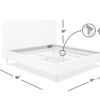 Stockholm - King Modern Wavy Headboard Platform Bed - Fawn Brown - Image 2