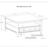 Warm Shaker - Square Coffee Table - Tobacco Brown - Image 9