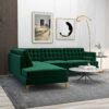 Brooke - Sectional Sofa Left Facing - Green - Image 6