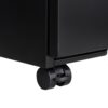Contemporary 3 Drawer Mobile Filing Cabinet With Lock, Metal Office Storage For Legal / Letter Size - Black - Image 10
