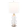 Belle - Contemporary Clear Wrinkle Lamp (Set of 2) - Nickel / White - Image 3