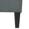 Classic Fabric Ottoman With Birch Wood Legs And High Quality Foam Padding - Charcoal - Image 8