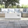 Outdoor Fire Pit Table With Lid - White - Image 3