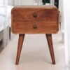 Curved Bedside Table - Caramel - Image 10
