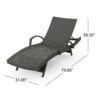 Salem - Contemporary Wicker Chaise Lounge With Armrests - Gray - Image 2