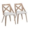 Charlotte - Farmhouse Chair (Set of 2) - White Washed / Cream - Image 2