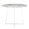 Cosmo - Contemporary / Glam Dining Table - Chrome / White - Image 5