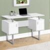 Computer Desk, Home Office, Laptop, Storage, Work, Contemporary, Modern - White - Image 3