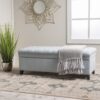 Juliana - Storage Ottoman With Fabric Upholstery - Light Blue - Image 2