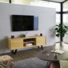 Lowry - TV Media Stand - Oak - Image 10