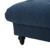 Madrid - Tufted Ottoman Footrest And Coffee Table Stand - Navy Blue - Image 7