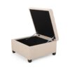 Isabella - Ottoman Storage Solution - Wheat - Image 3