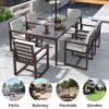 Patio Dining Set Outdoor Dining Table And Chair Set With And Removable Cushions For Patio, Backyard, Garden - Dark Brown - Image 7