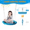 Metal Swing Stand With Saucer Outdoor Playground Metal Swing Set For Kids Outdoor Play Equipment - Antique Blue - Image 5