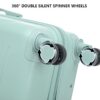 Set 3 Pieces 20" / 24" / 28" Abs Spinner Wheel Luggage, Matching Color, With Combination Lock - Mint Green - Image 12