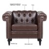 1 Seater Aesthetic Sofa For Living Room - Brown - Image 14