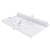 Bianco Carrara Venato 43" Marble Vanity Top With 1 Pre Drilled Faucet Hole Sintered Stone Bathroom Vanity Top With Undermount Rectangular Sink And 4" Backsplash - White - Image 4