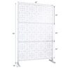 Outdoor & Indoor Metal Privacy Screen Freestanding Decorative Privacy Screen - White - Image 5