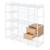 Open Style Wardrobe With Hanging Rails, Shelves And Drawers - White - Image 6