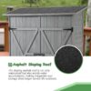 Outdoor Storage Shed With Lockable Door, Wooden Tool Storage Shed With Detachable Shelves & Pitch Roof - Gray - Image 5