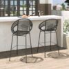 Ferrara - Outdoor Patio Barstool (Set of 2) - Black - Image 17