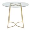 Cece - Contemporary / Glam Dinette Table - Gold / Clear - Image 4