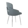 Dahlia - Contemporary Dining Chair (Set of 2) - Chrome / Gray - Image 4
