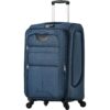 Softside Luggage Expandable 3 Piece Set Suitcase Upright Spinner Softshell Lightweight Luggage Travel Set - Dark Blue - Image 17