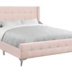Queen Size Bed Upholstered - Pink