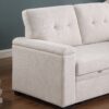 Lucca II - Woven Fabric Reversible Sleeper Sectional Sofa With Storage Chaise and Pocket Coil Seating - Beige - Image 5