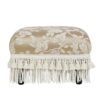 Fiona - Accent Footstool Ottoman - Champagne Beige Floral - Image 4