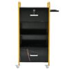 Locking Salon Storage Cabinet, Beauty Barber Salon Styling Station Organizer Equipment With 3 Hair Dryer Holder, 2 Drawers For Beauty Spa Barber Shop - Black - Image 9