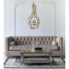 4 Light Chandelier, Hanging Light Fixture With Adjustable Chain For Kitchen, Bulb Not Included - Gold - Image 4