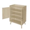 2 Door Shoe Rack, Freestanding, Modern Shoe Storage Cabinet, For Entryway - Natural - Image 16