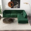 Brooke - Sectional Sofa Right Facing - Green - Image 8
