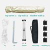 10'X10' Folding Canopy With 4 Removable Sidewalls Outdoor Event Shelter UPF 50+ Gazebo Portable Tents For Parties Beach Camping Wedding Ez Pop Up Canopy 4 Pieces Weight Bag + Carry Bag - Beige - Image 8