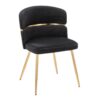 Cinch - Glam & Art Deco Dining Chair (Set of 2) - Gold / Black - Image 2