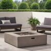 Contemporary 50, 000 Btu Square Fire Table With Clean Lines - Light Gray - Image 8