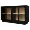 Storage Cabinet With Door For Living Room, Dining Room - Black - Image 6