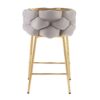Modern Counter Stools (Set of 2) Counter Stools, Soft Back And Cushion, Footrest, Suitable For Kitchen - Gray - Image 8