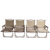 Comfy - Foldable And Portable Chair With Armrests, Indoor And Outdoor Universal (Set of 4) - Brown - Image 3